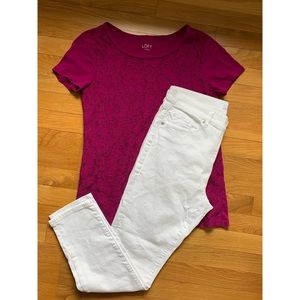 LOFT White Modern Skinny Jeans sz. 8P/29